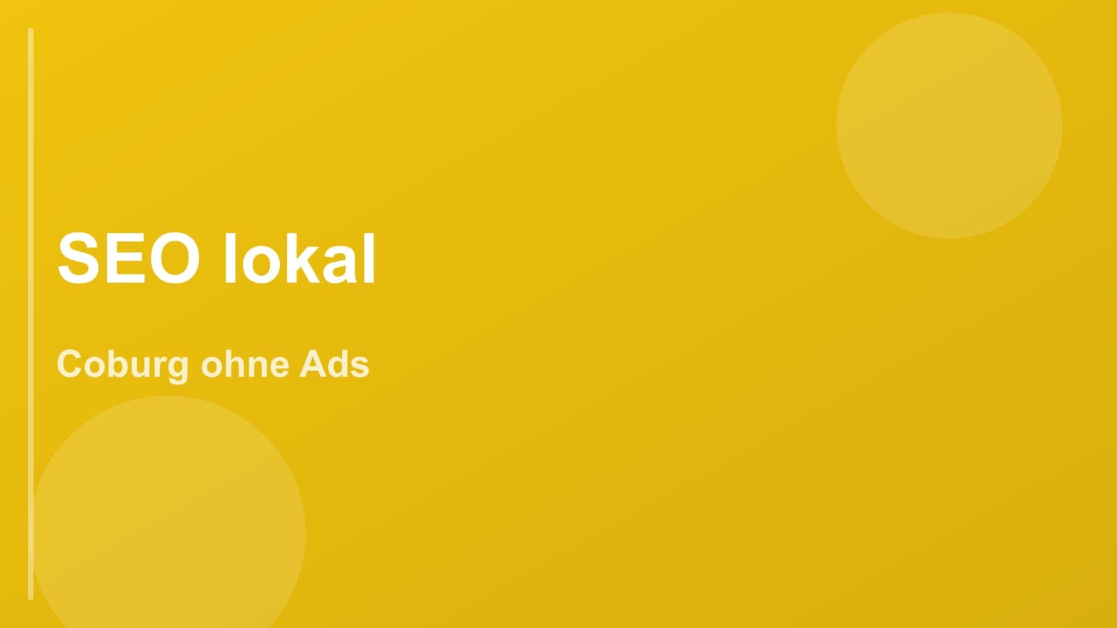 SEO lokal: So rankt deine Firma in Coburg (ohne Ads)