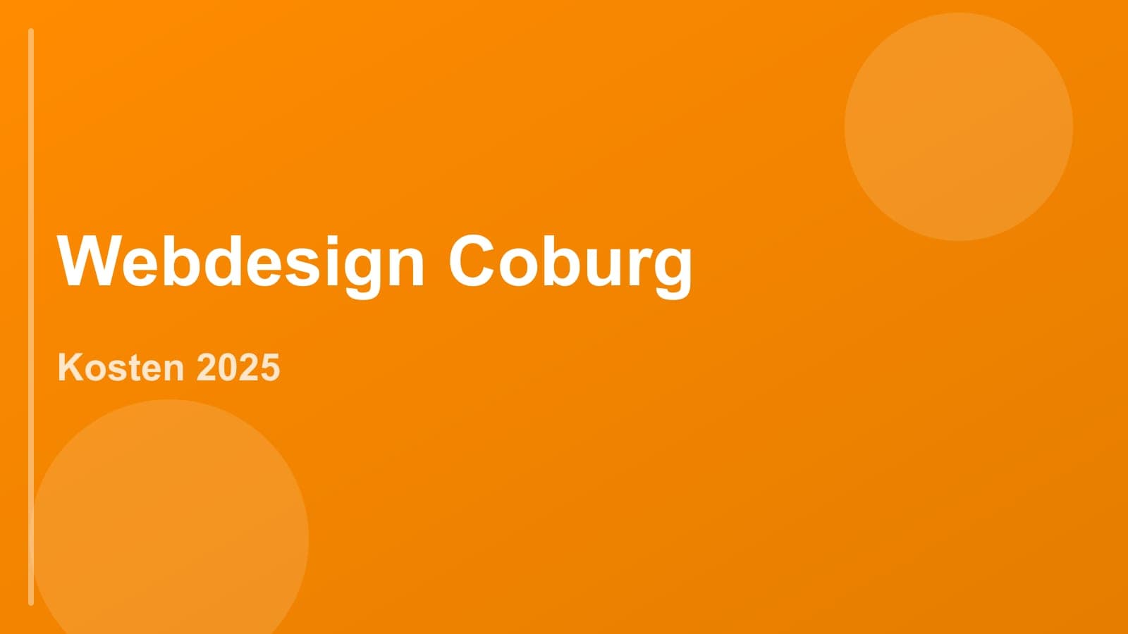 Webdesign Coburg: Was kostet eine professionelle Firmenwebsite 2025?