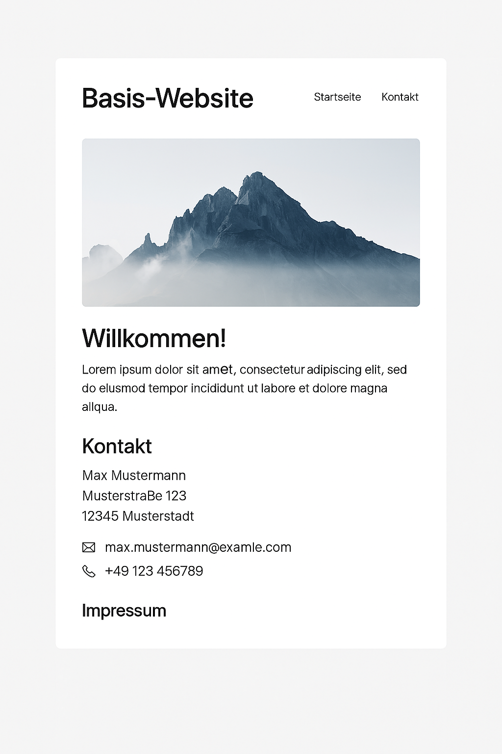Beispiel einer Basis-Website