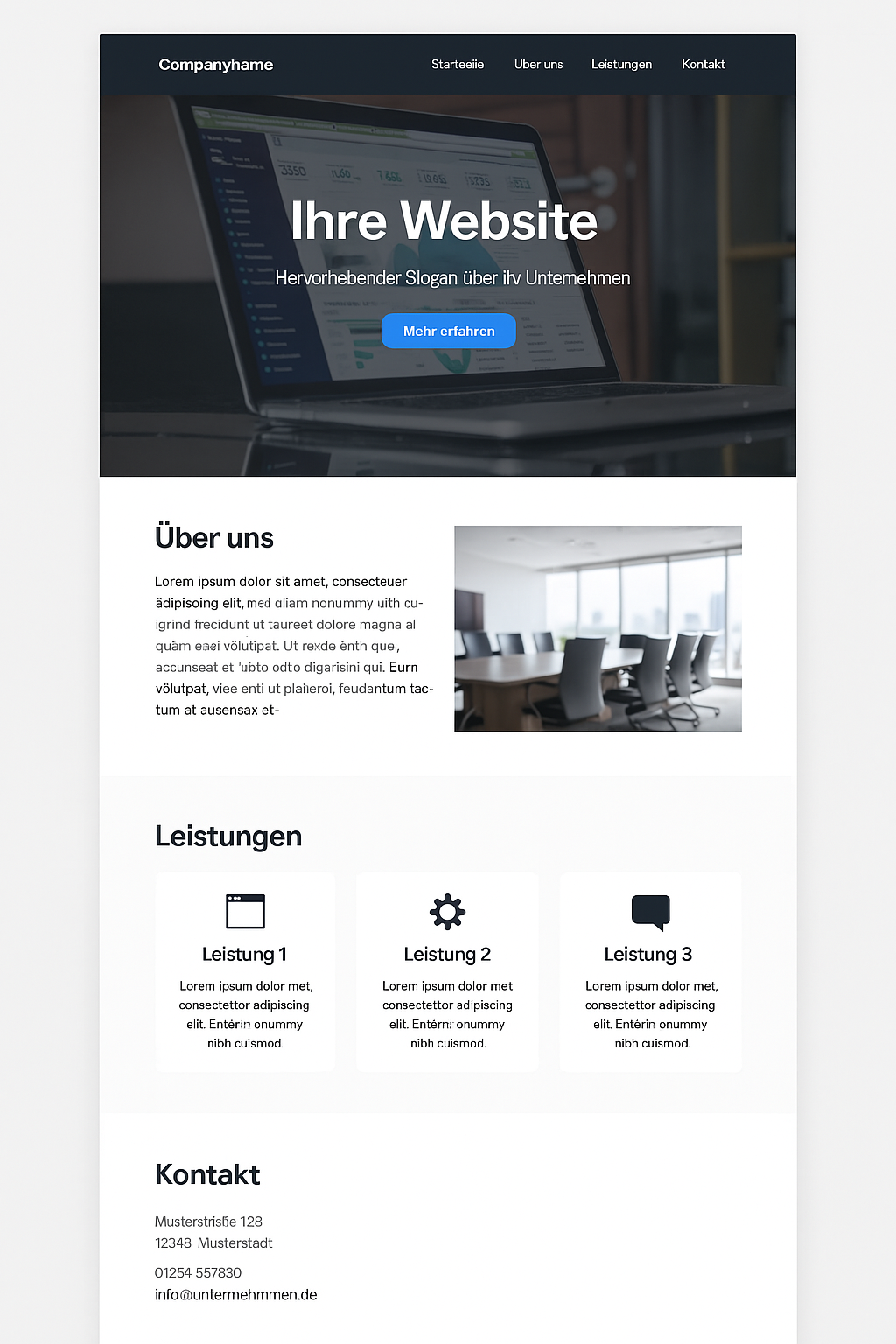 Beispiel einer Basis-Website